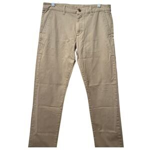 Weatherproof Vintage Khaki Pants 33 x 32 Flat Front Chino